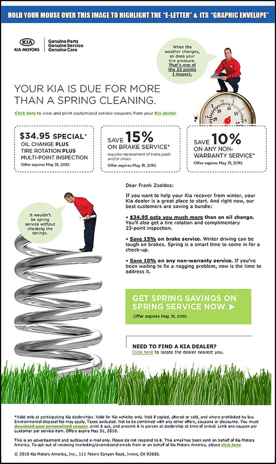 Kia Spring Service Email