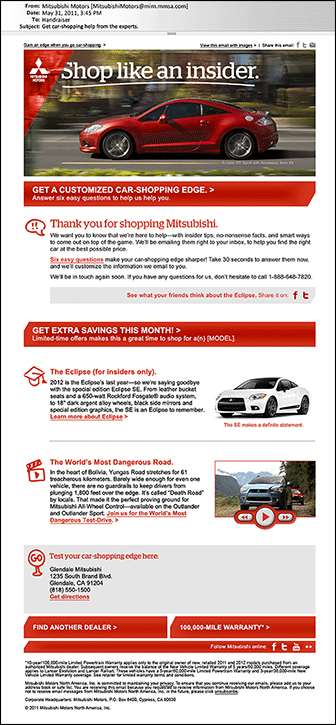 Original Mitsubishi Handraiser Email