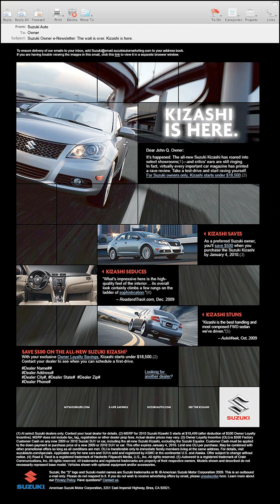 Suzuki Kizashi Email 2
