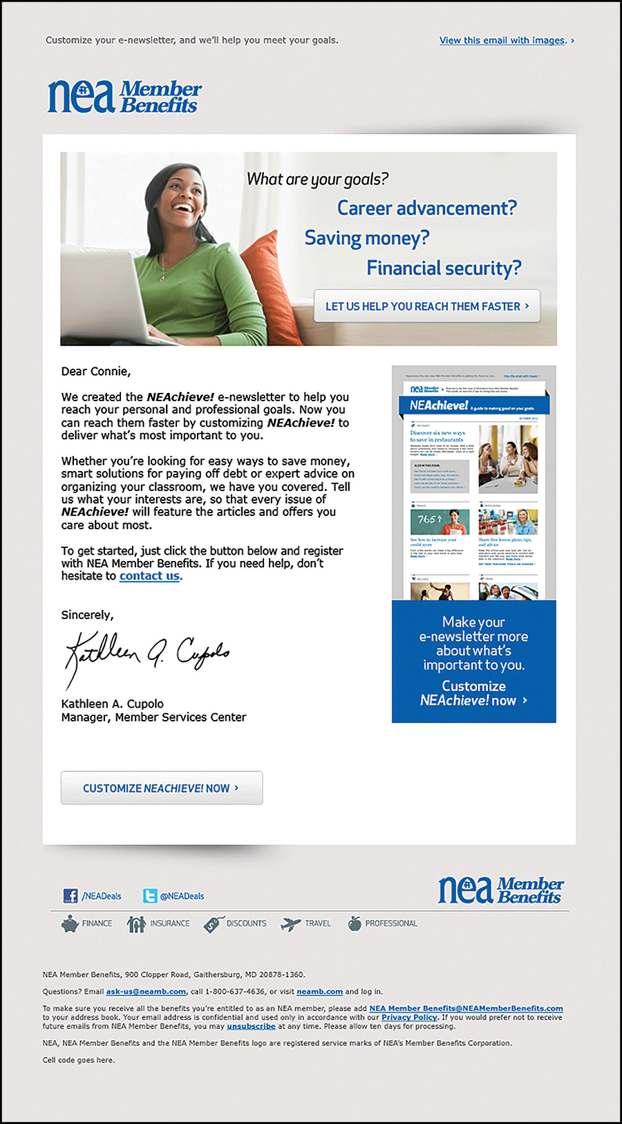 NEA Member Benefits Survey Invitation Email